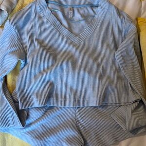 Alo ribbed lounge set